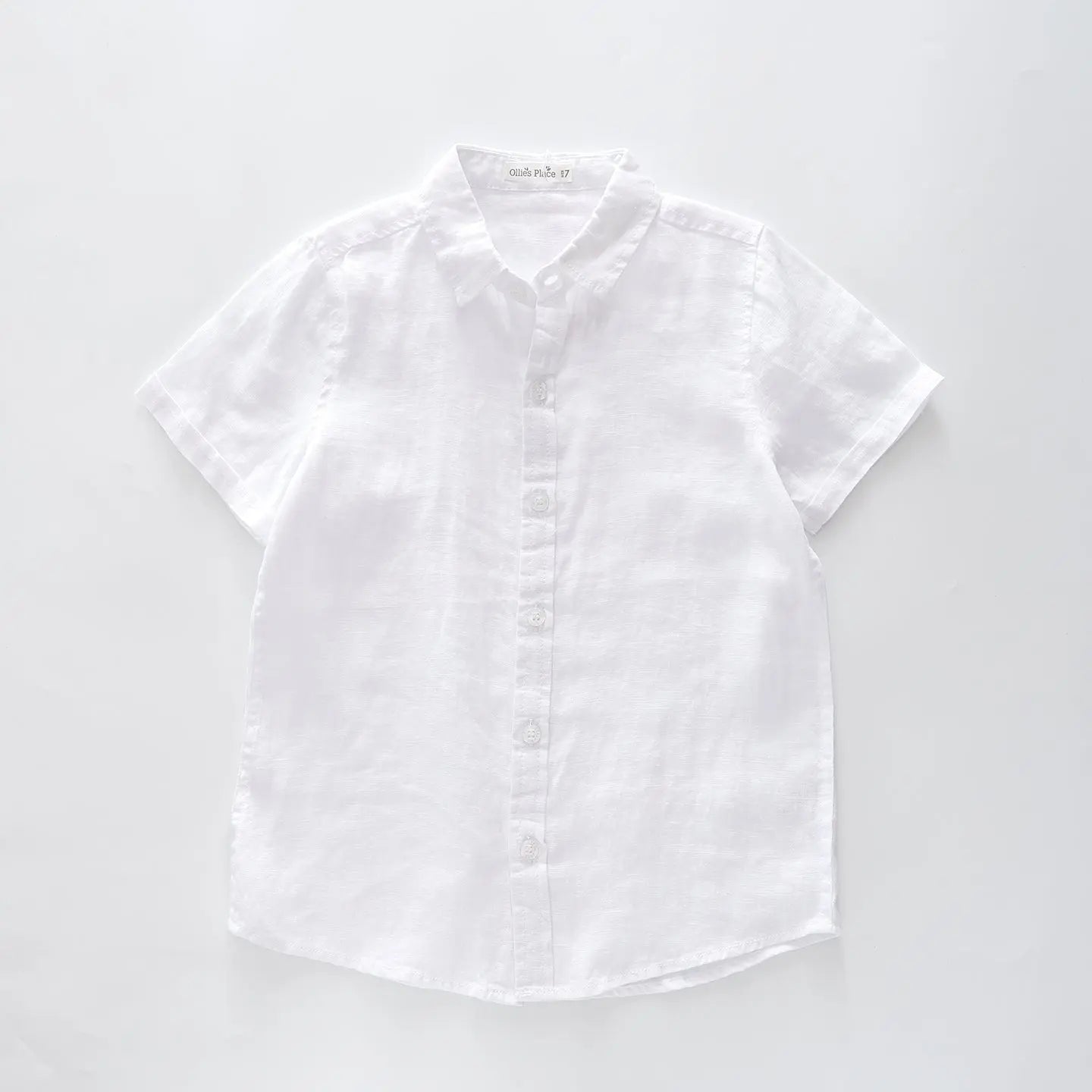 100% White Linen Shirt Ollies Place