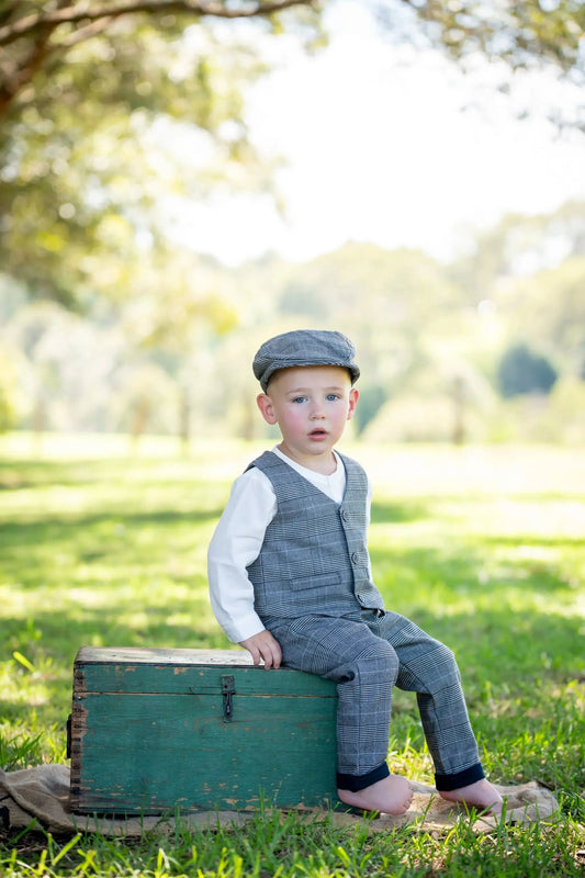 Baby Boys Check Suit Set Ollies Place