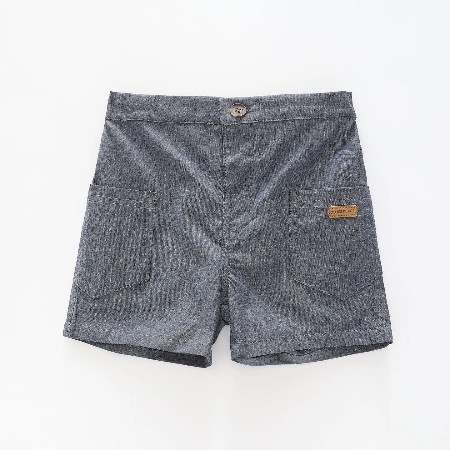 Baby Boys Dark Chambray Denim Shorts Ollies Place