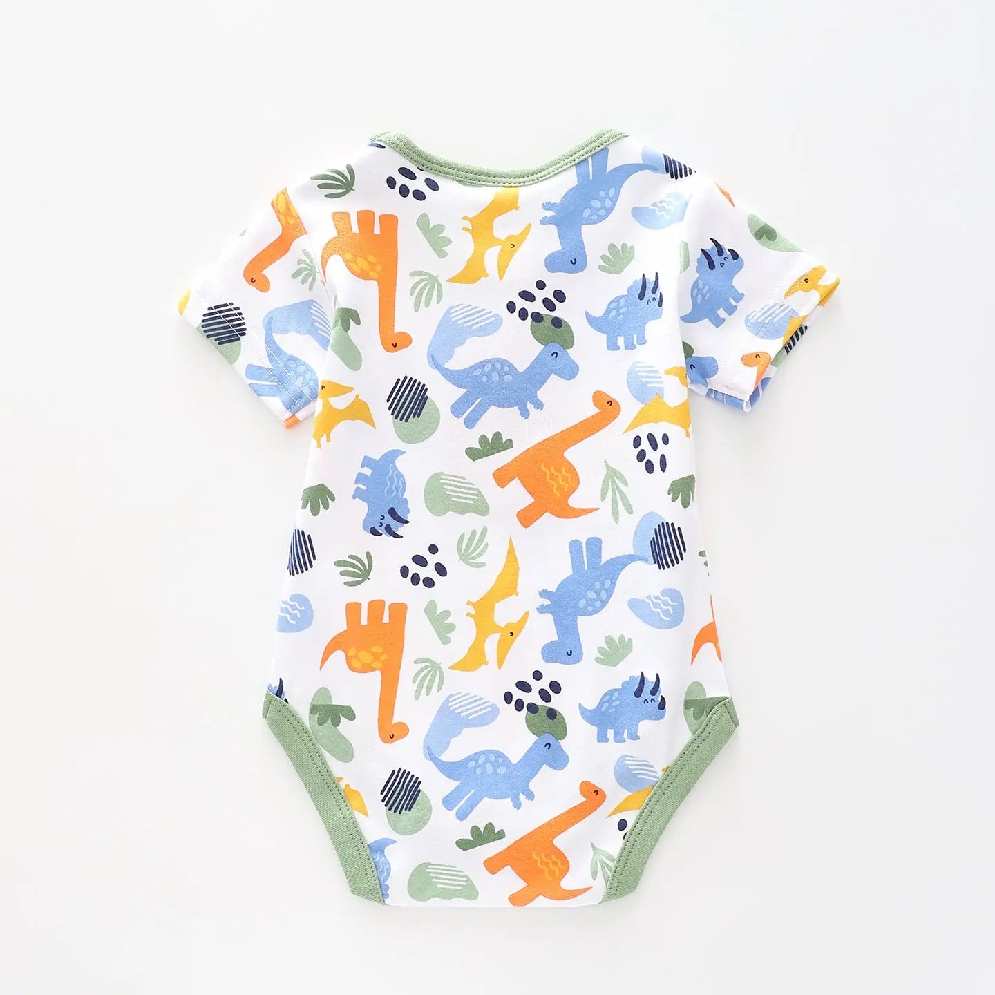 Baby Boys Green Dino Print Bodysuit Ollies Place
