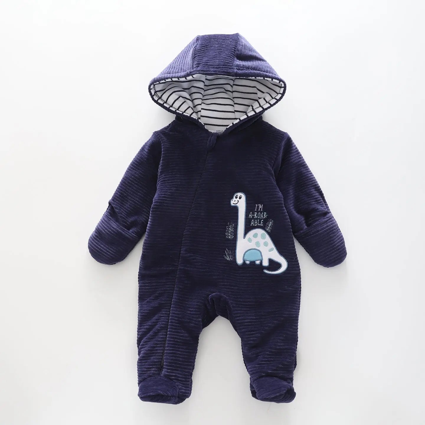 Baby Boys' Navy Blue Dino Snowsuit Ollies Place