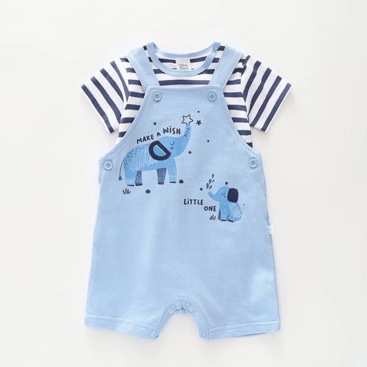 Baby Elephant Overalls Set Ollies Place