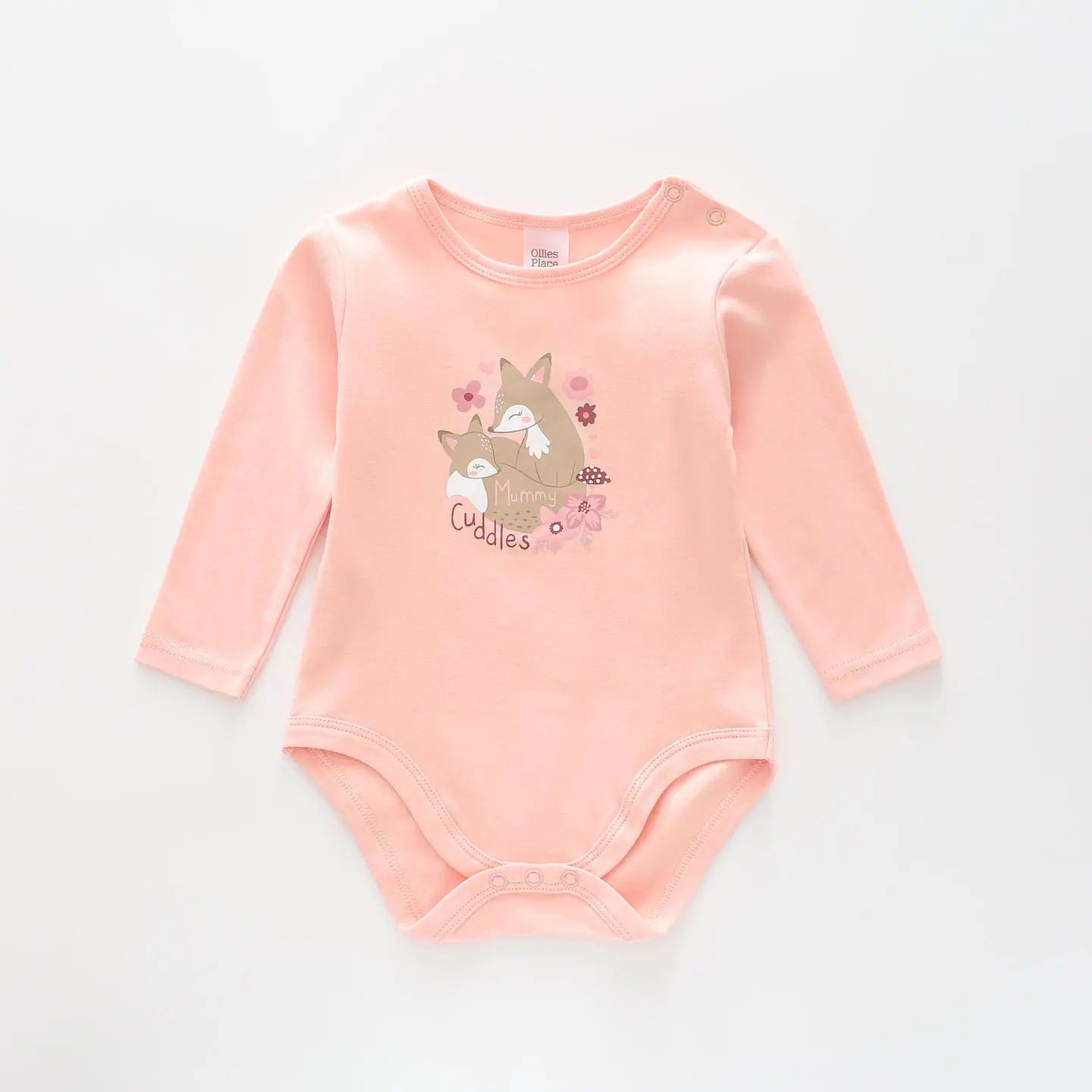 Baby Fox Pink Bodysuit Ollies Place
