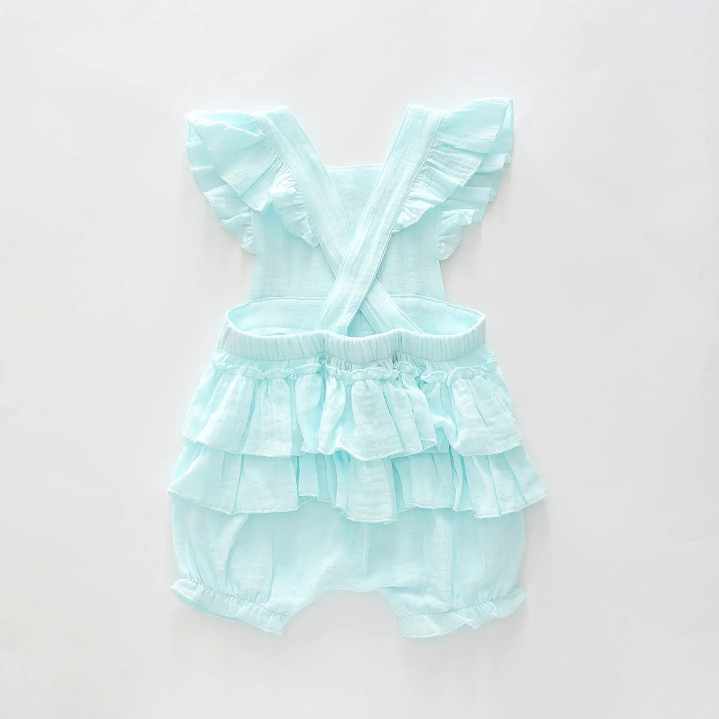 Baby Girls Aqua Blue Cheesecloth Sunsuit Ollies Place
