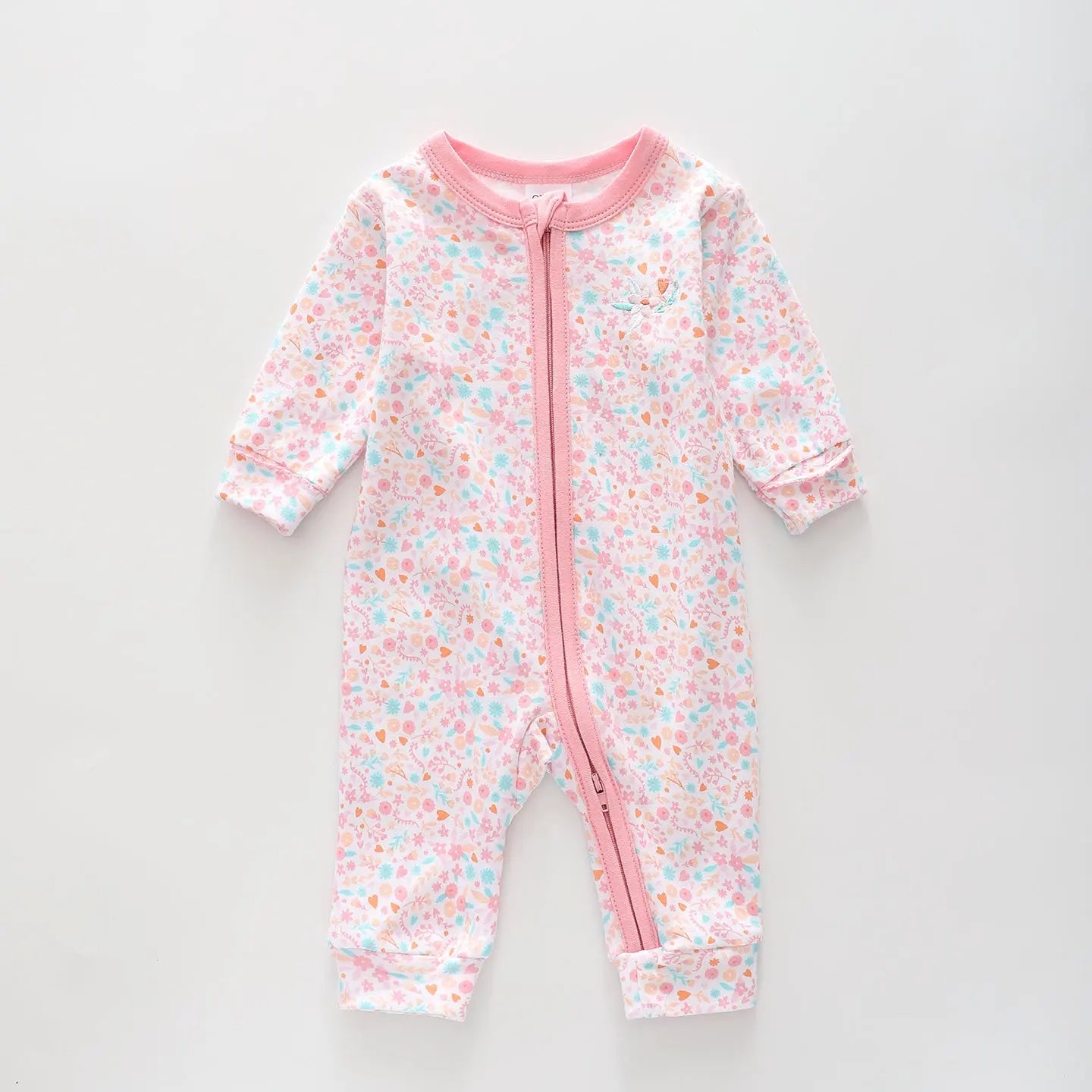 Baby Girls Ditsy Floral Print Long Sleeve Romper Ollies Place