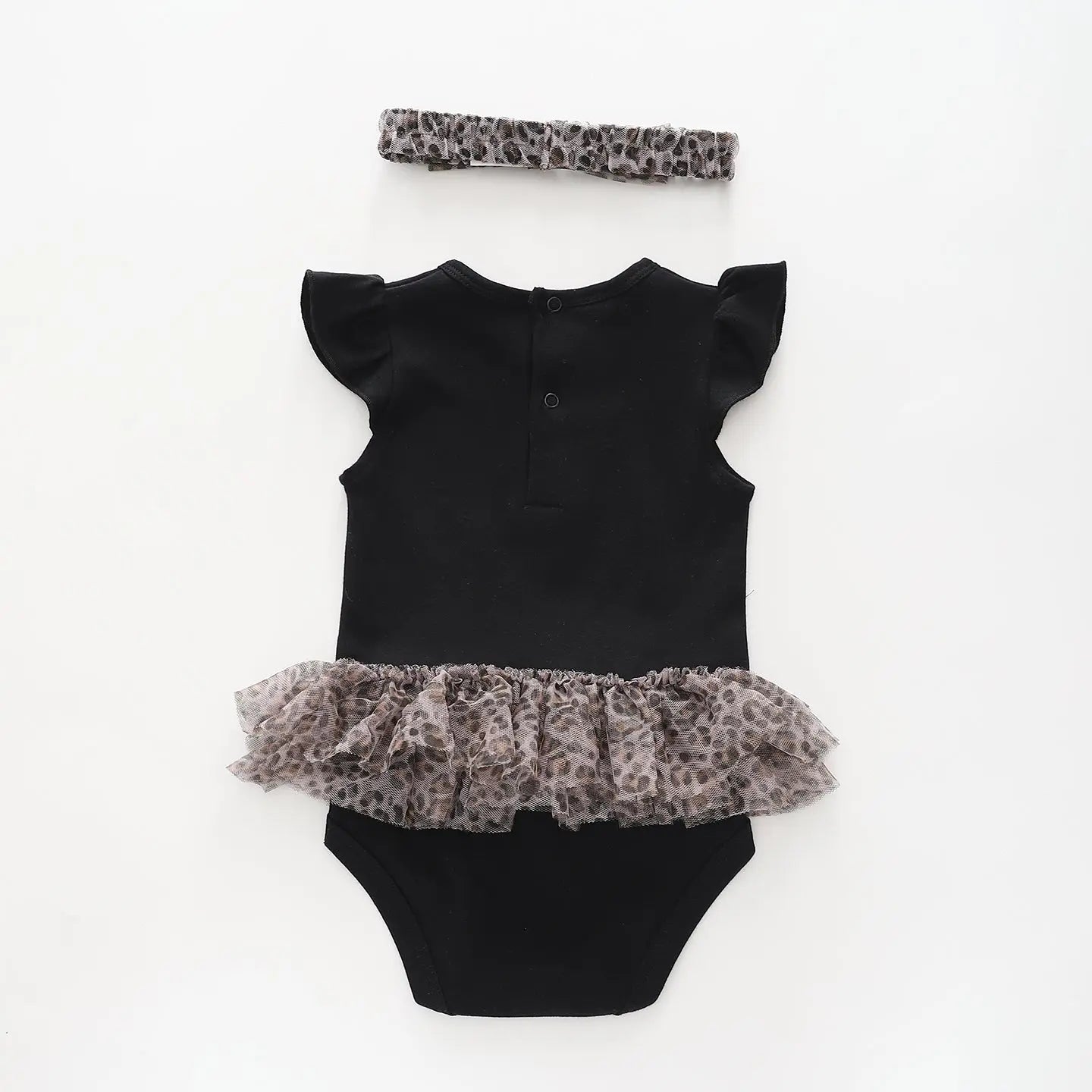 Baby Girls Leopard Print Romper Dress Set Ollies Place