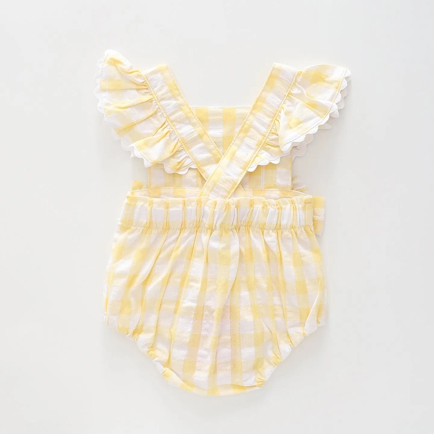 Baby Girls Yellow Gingham Sunsuit Romper Ollies Place