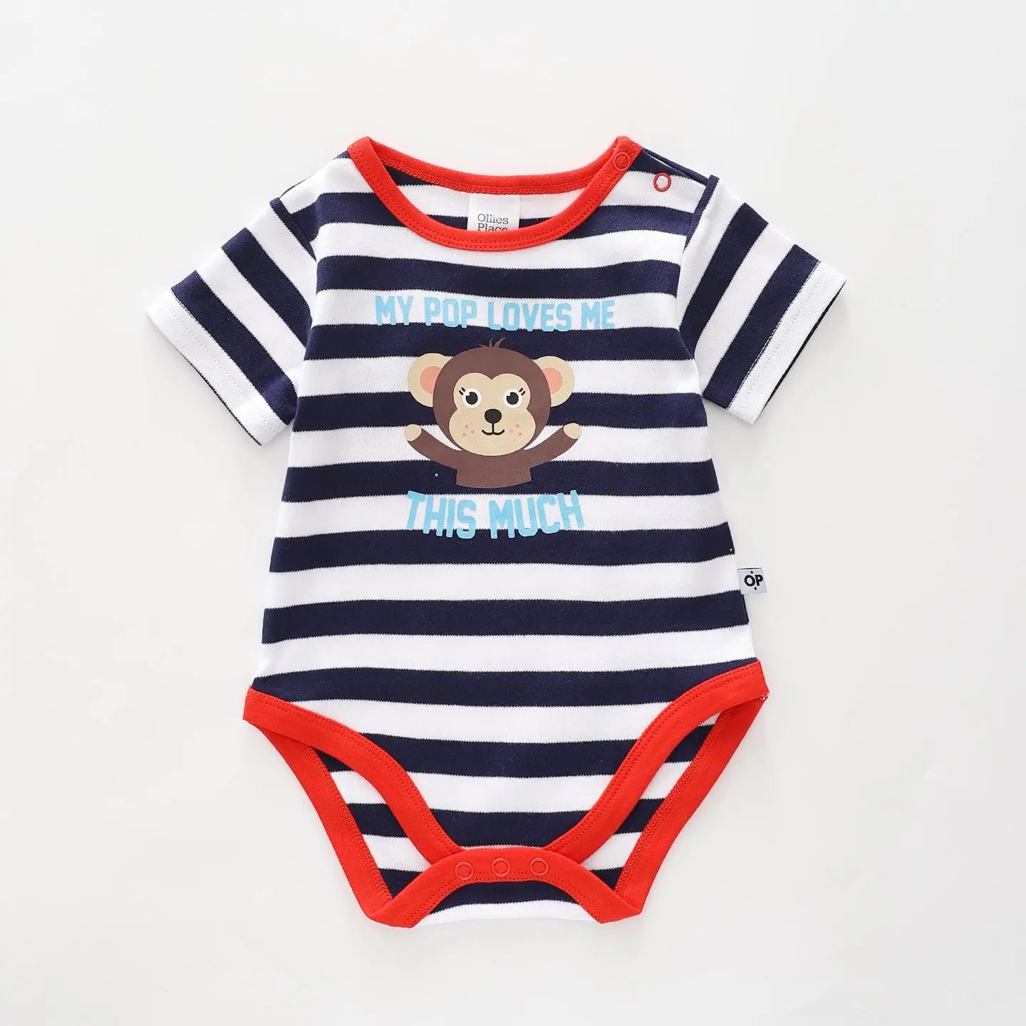 Baby Slogan Bodysuit, Pop Loves Me Ollies Place