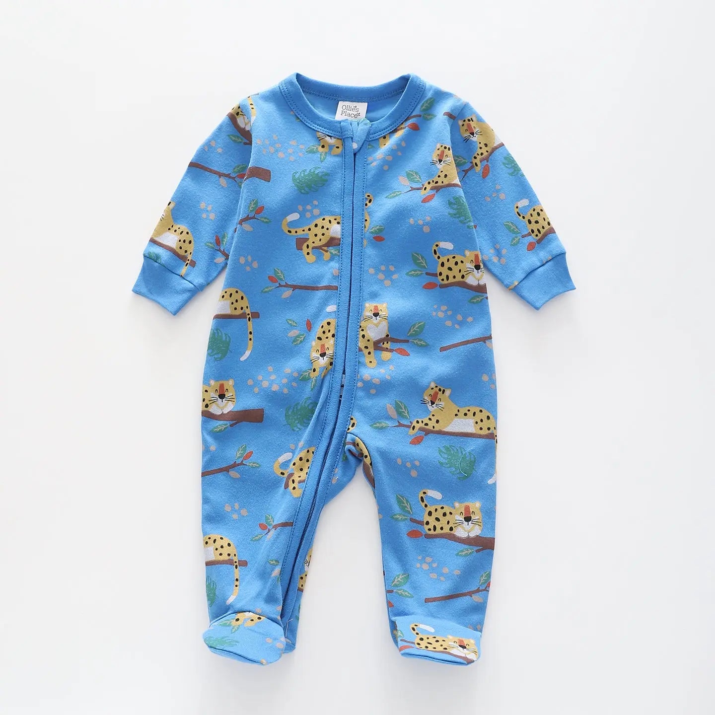 Babys' Lounge Leopard Footed Romper Ollies Place