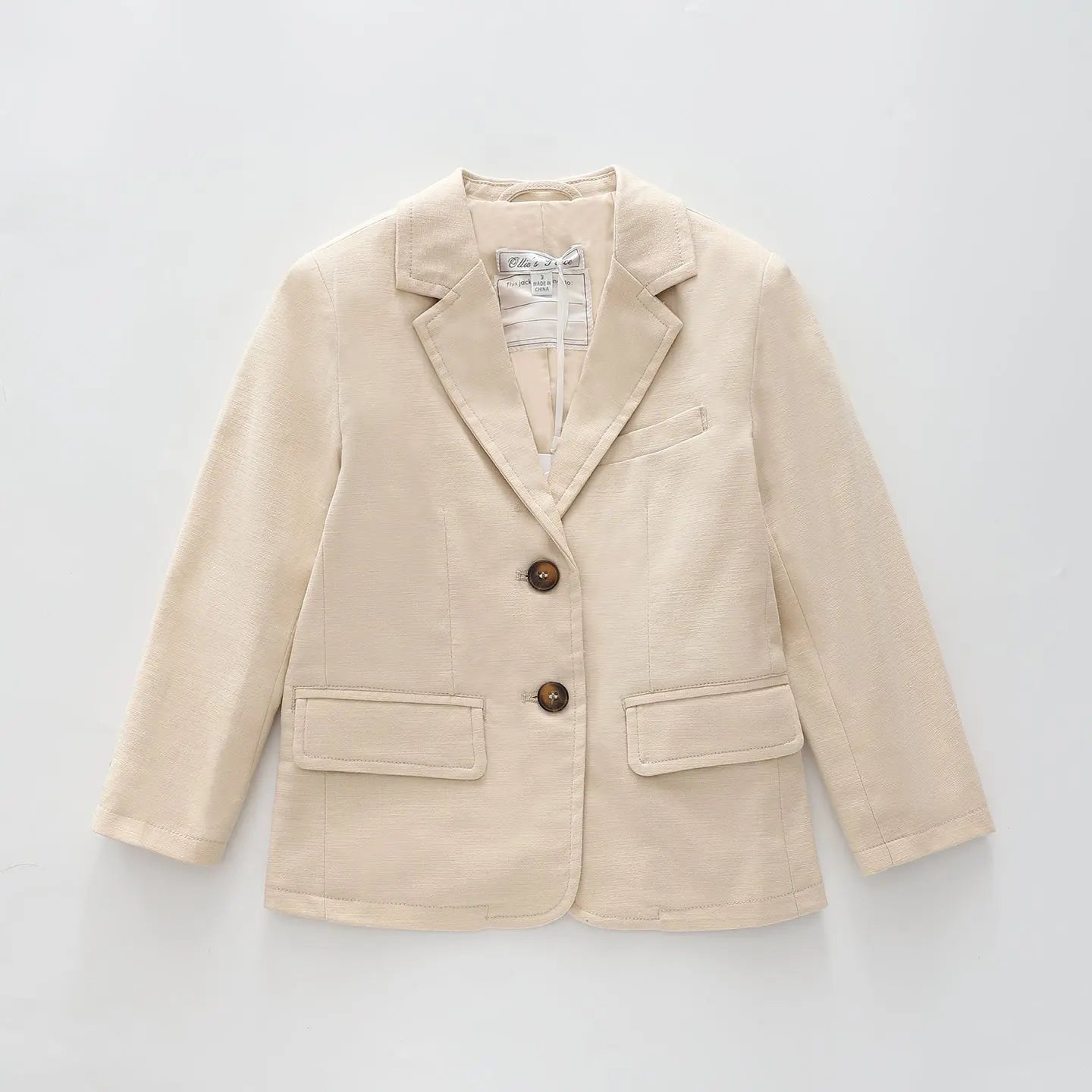 Beige Linen Blazer