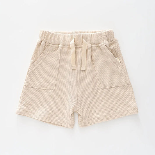 Beige Waffle Shorts Ollies Place