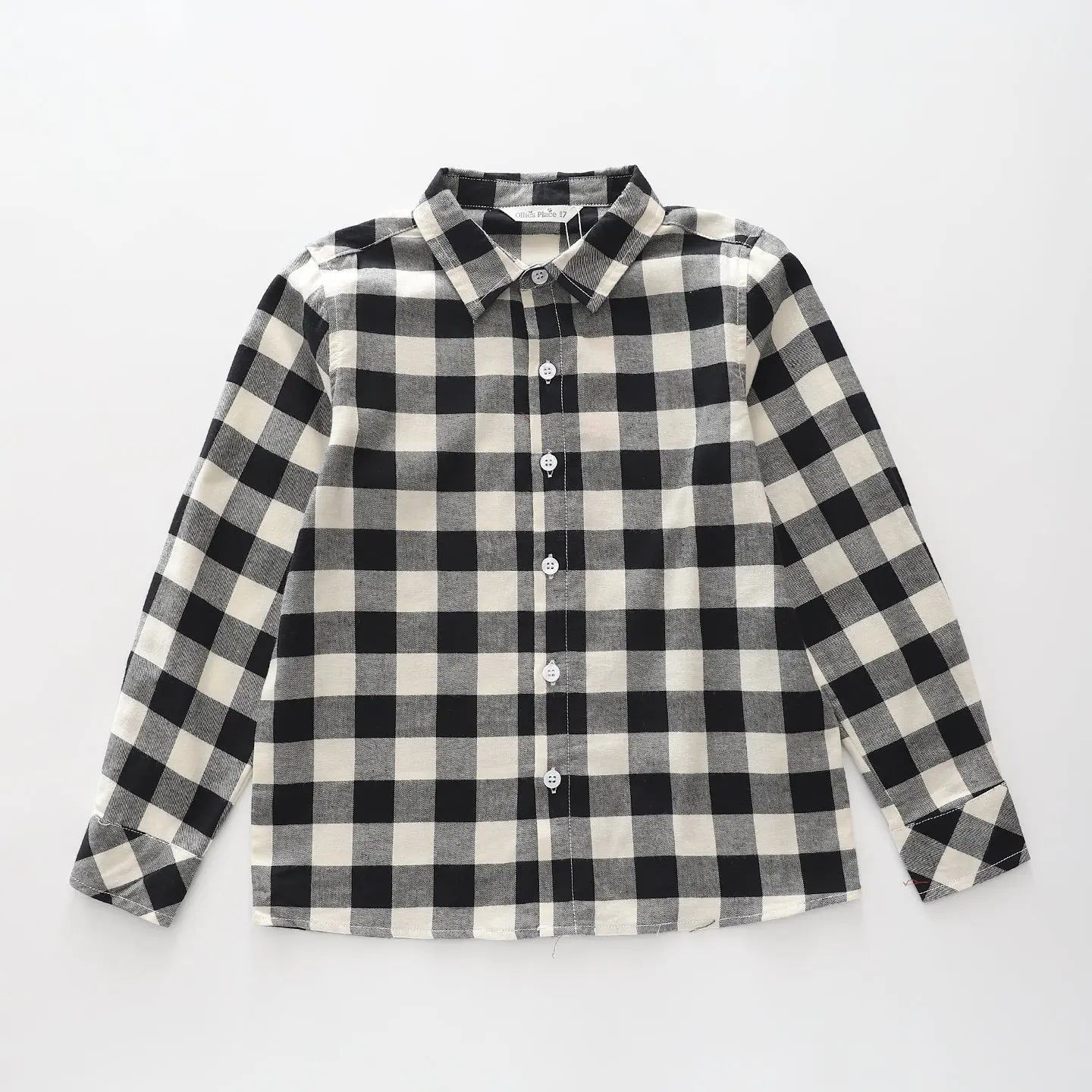 Black Check LS Shirt Ollies Place