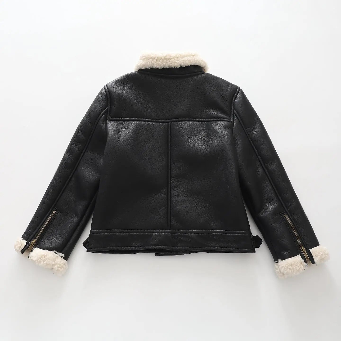 Black Pleather Biker Jacket Ollies Place