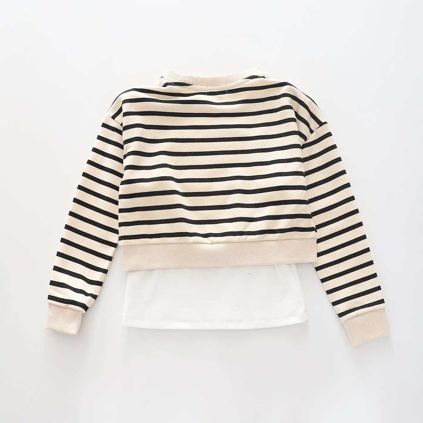 Black Stripes, Older Girls Crop Sweat Top Ollies Place
