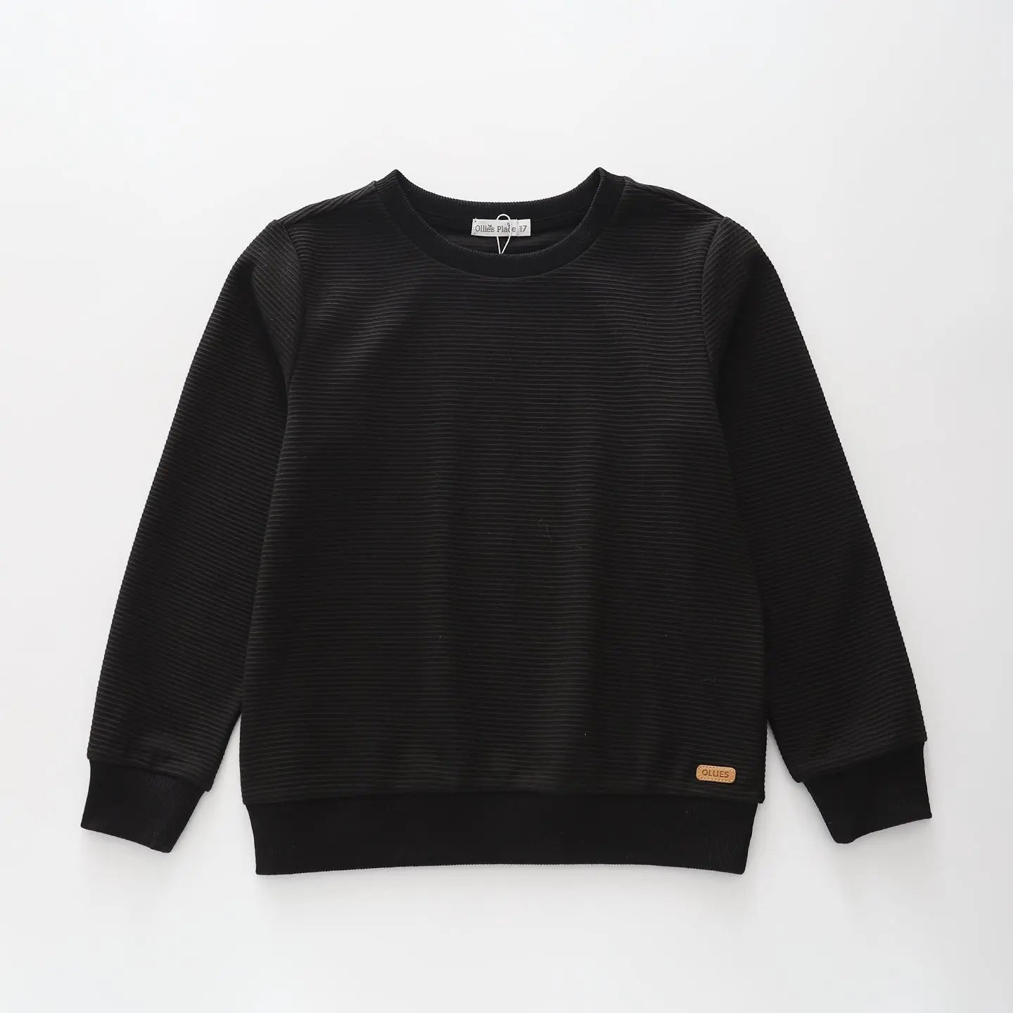 Black Textured LS Top Ollies Place