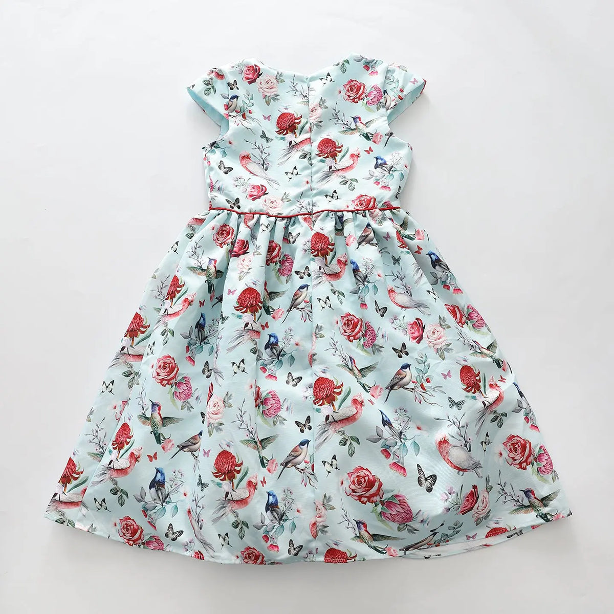 Blue Australiana Print Dress Ollies Place