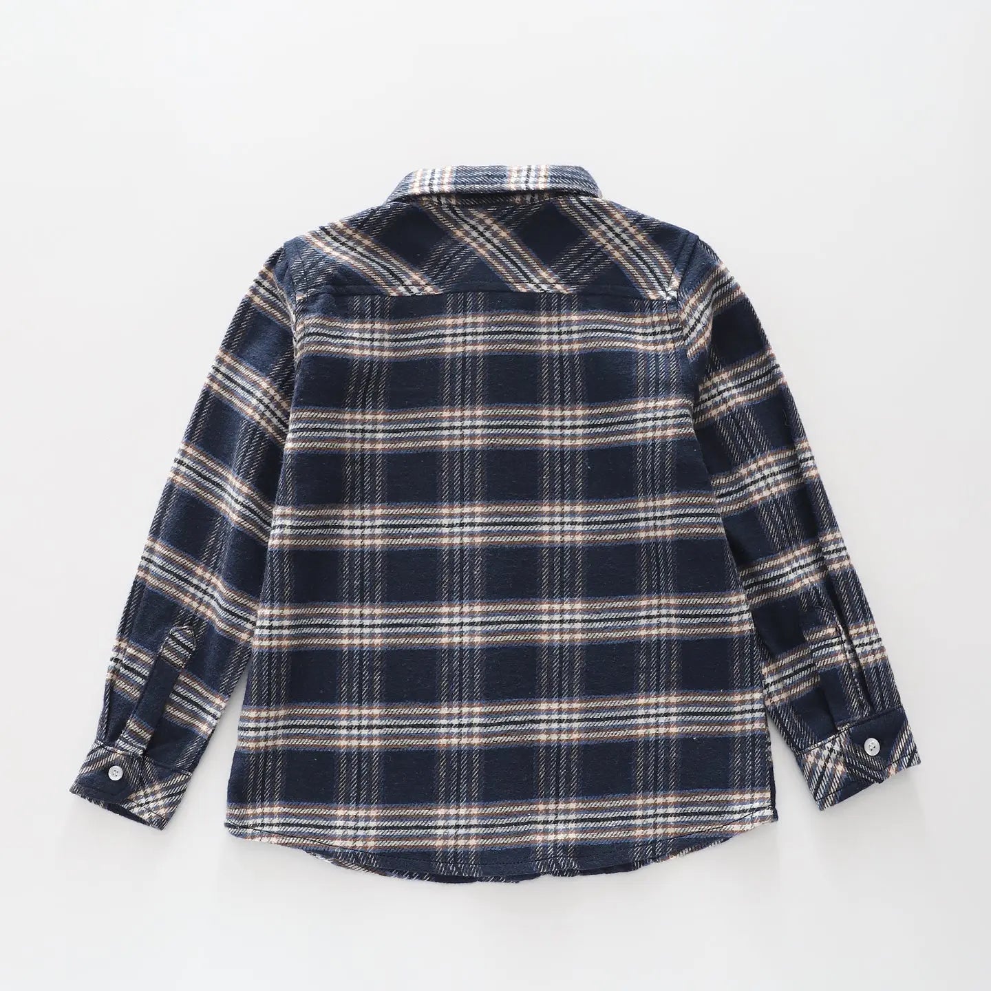 Blue Check Brushed Cotton Shirt Ollies Place