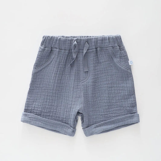 Blue Cheesecloth Shorts Ollies Place