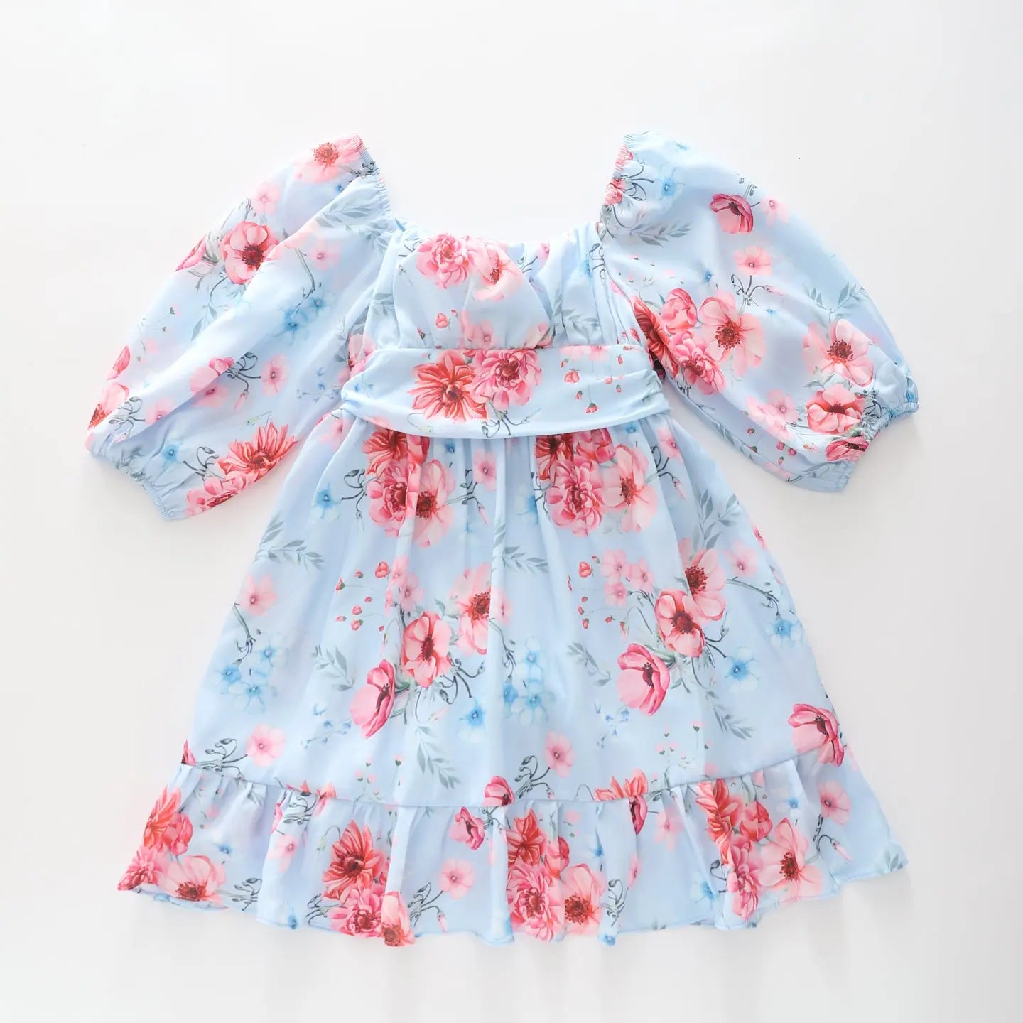 Blue Floral Girls Dress Ollies Place