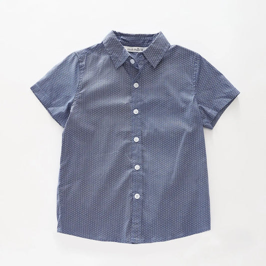 Blue SS Collared Button Down Shirt Ollies Place