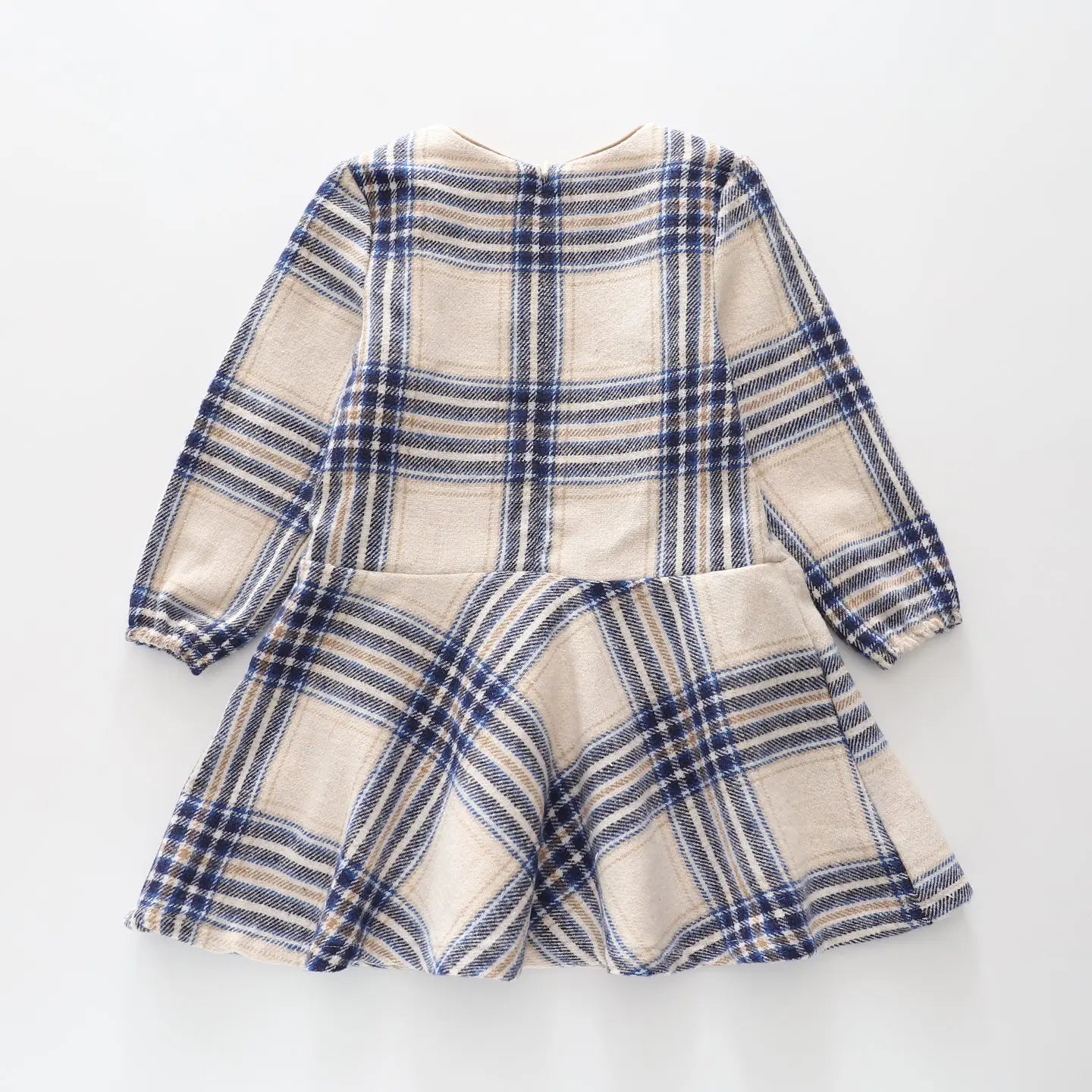 Blue and Beige Tartan Dress Ollies Place
