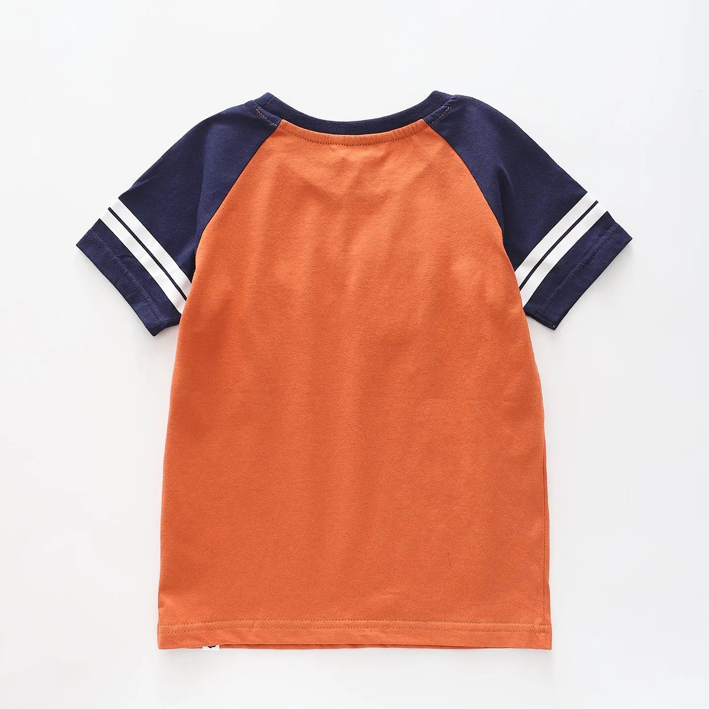 Boy's Orange and Navy Blue T-shirt With 'Captain Cool' Print Ollies Place