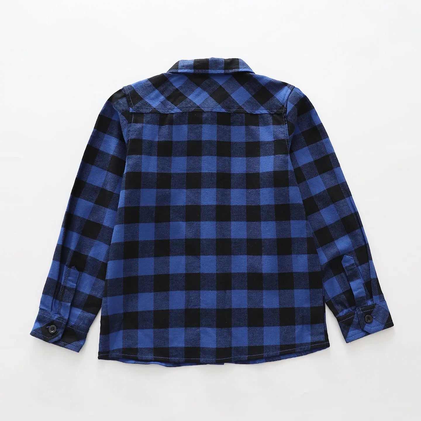 Boys Blue Buffalo Check Long Sleeve Shirt Ollies Place