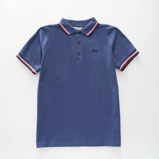 Boys Blue Polo T-Shirt Ollies Place