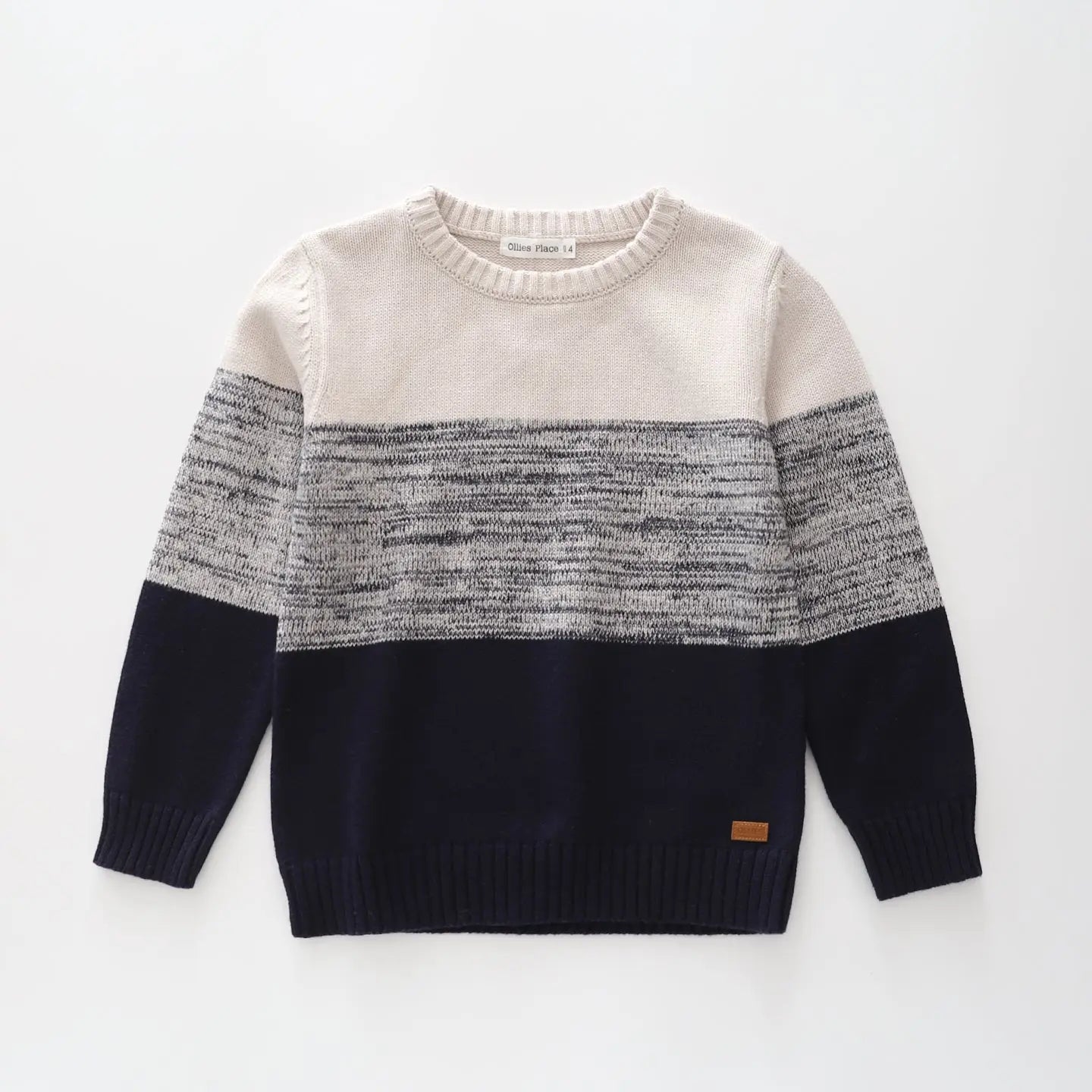 Boys Colour Block Knit Jumper Ollies Place