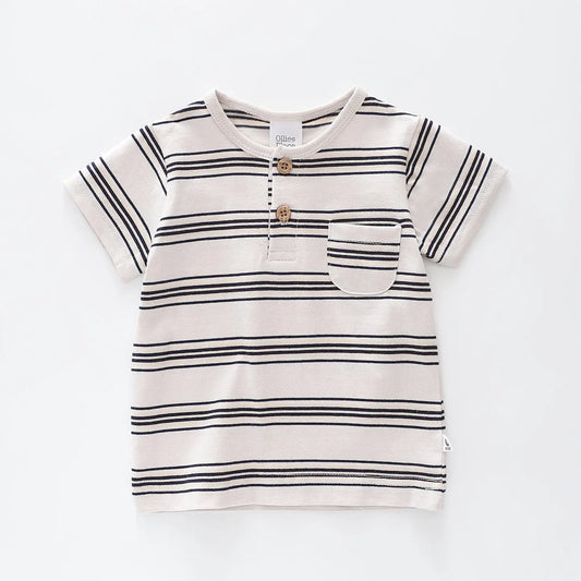 Boys Cotton Henley Tee Ollies Place