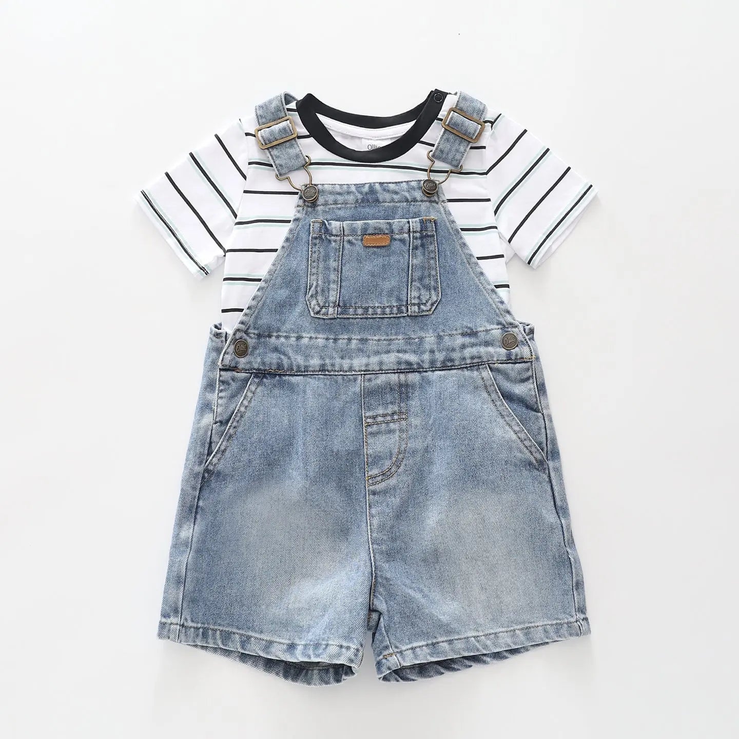 Boys Denim Overalls Set Ollies Place