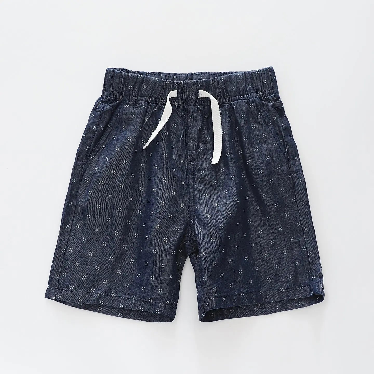 Boys Graphic Print Chambray Shorts Ollies Place