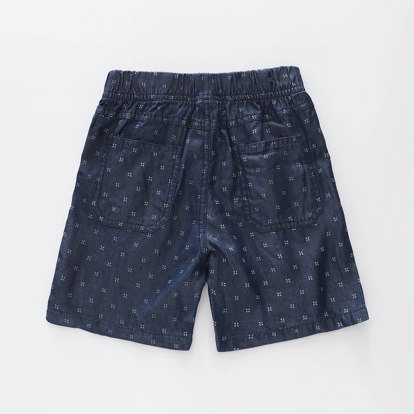 Boys Graphic Print Chambray Shorts Ollies Place