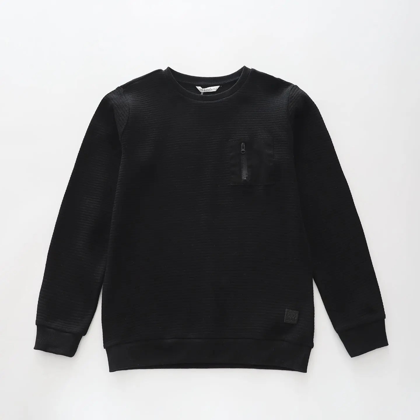 Boys Textured Black Jumper Ollies Place
