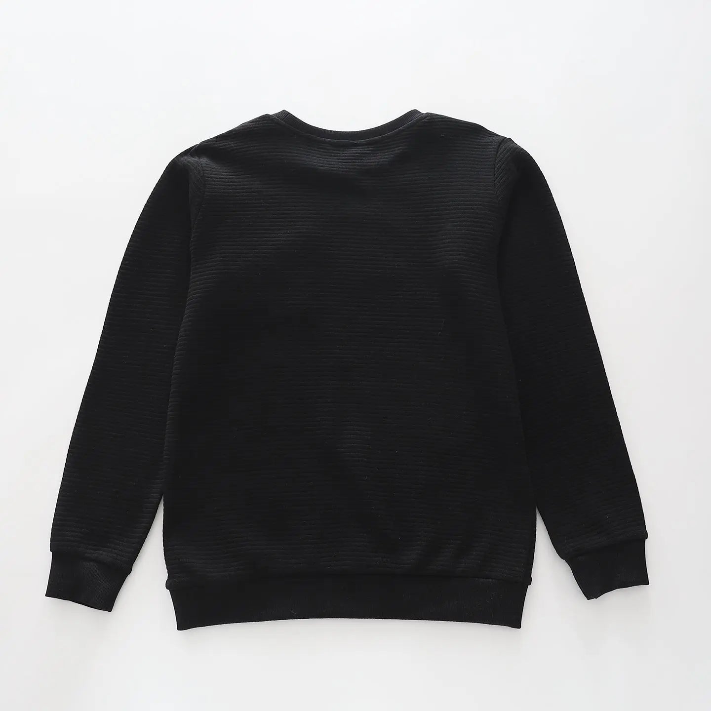Boys Textured Black Jumper Ollies Place