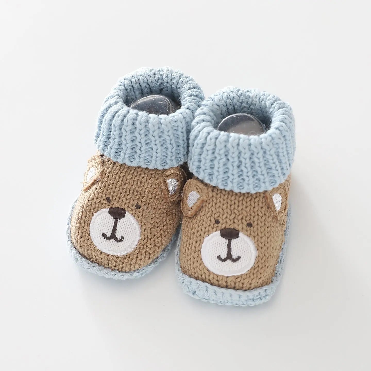 Brown Bear Knit Booties Ollies Place