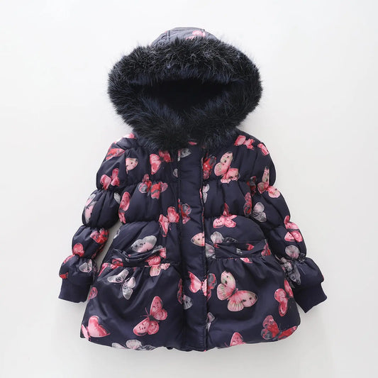Butterfly Hooded Puffer Jacket Ollies Place