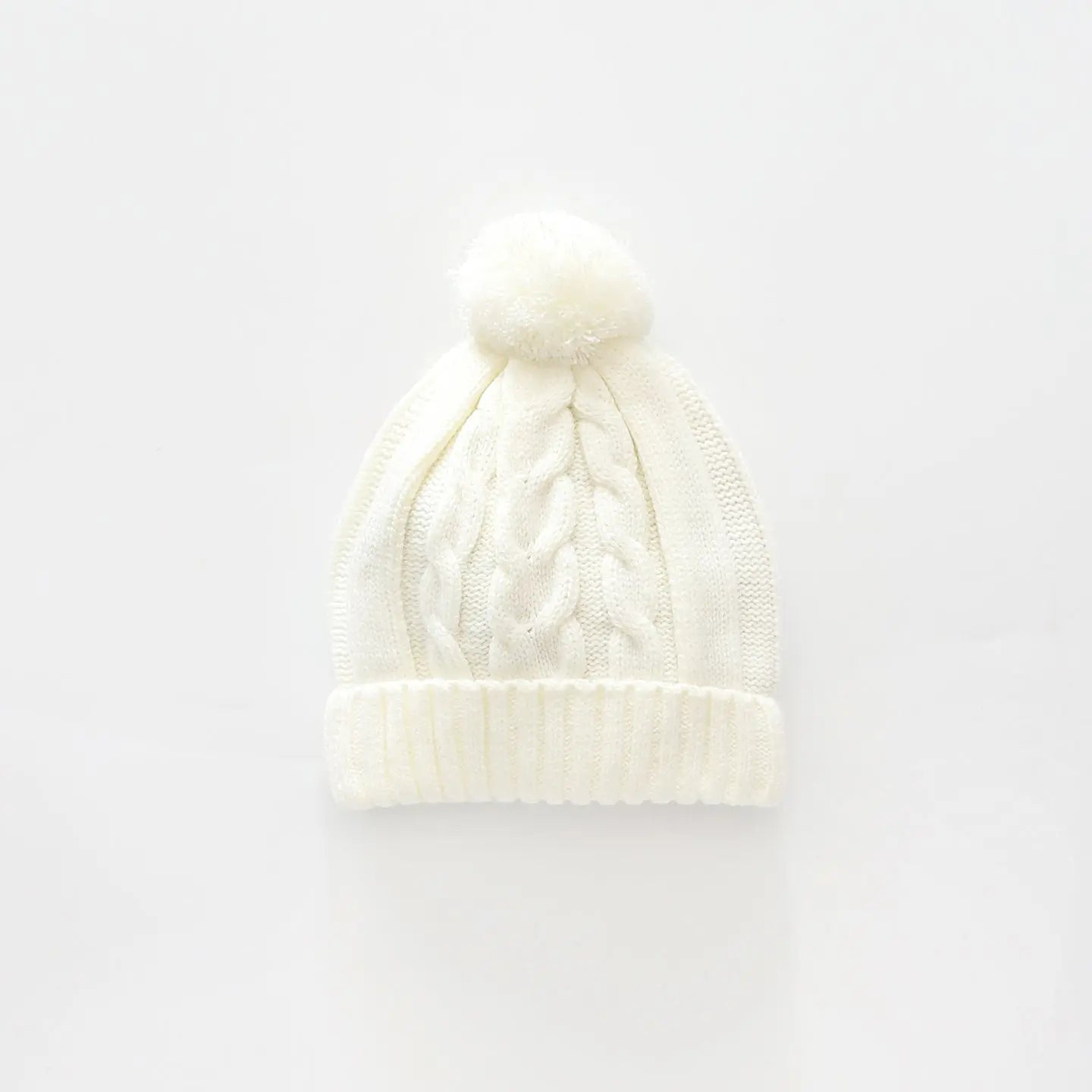 Cable Knit Pom Pom Beanie Ollies Place