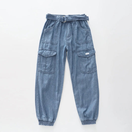 Chambray Cargo Jogger Pants Ollies Place