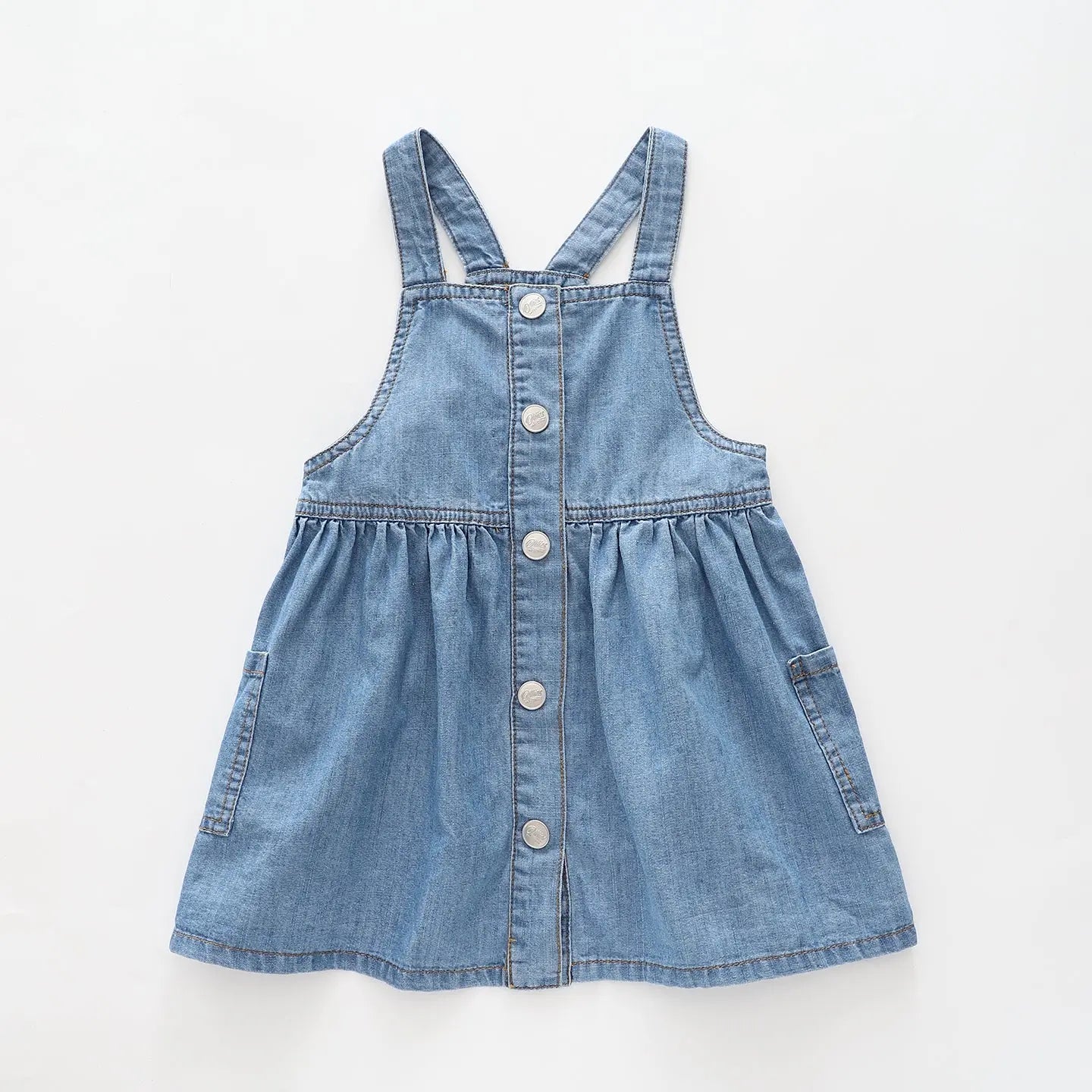 Denim Pinafore Dress Ollies Place