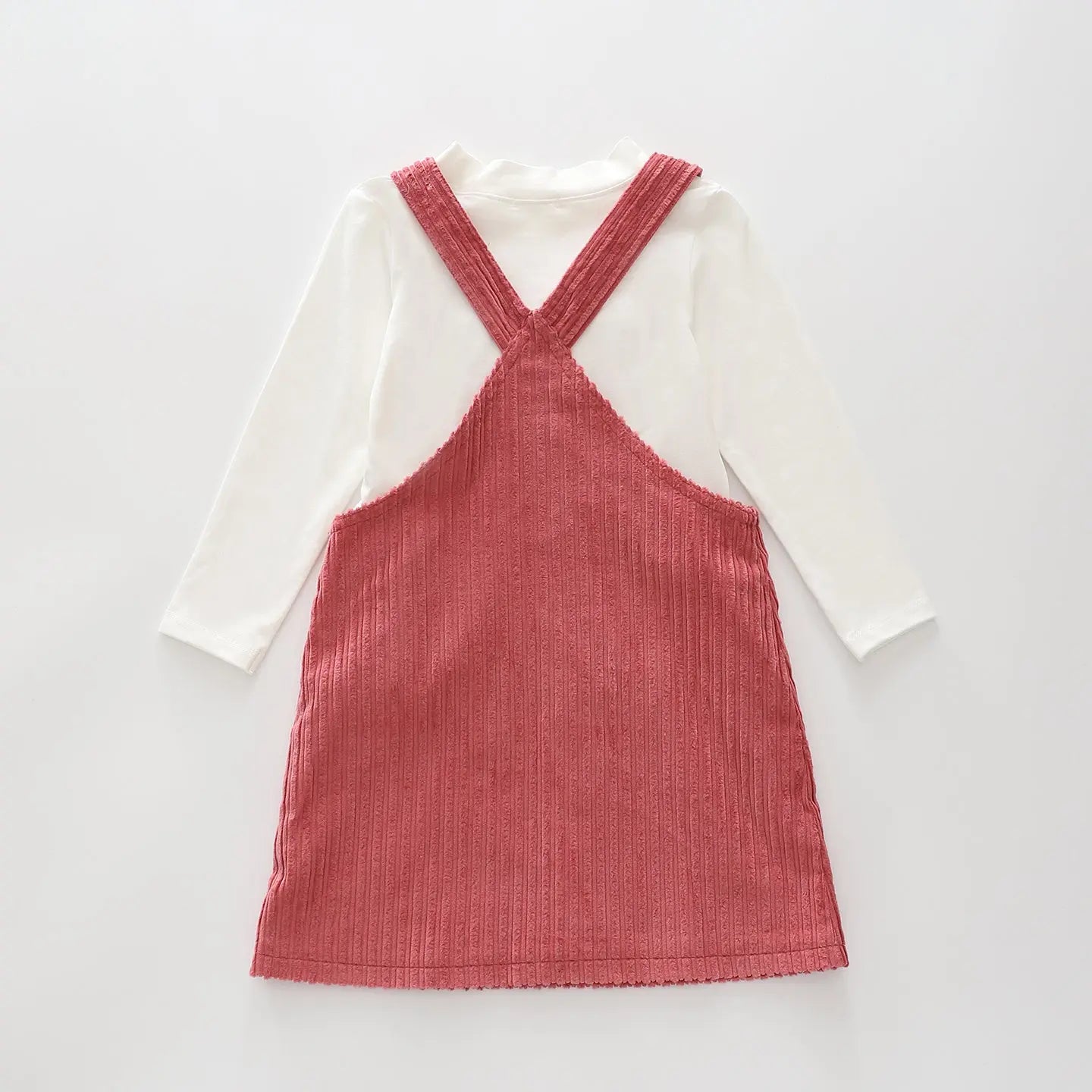Dusty Rose Cord Pinafore Set Ollies Place