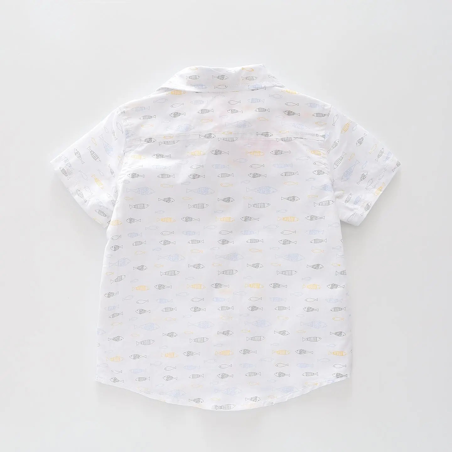 Fish Print Collared Shirt Ollies Place