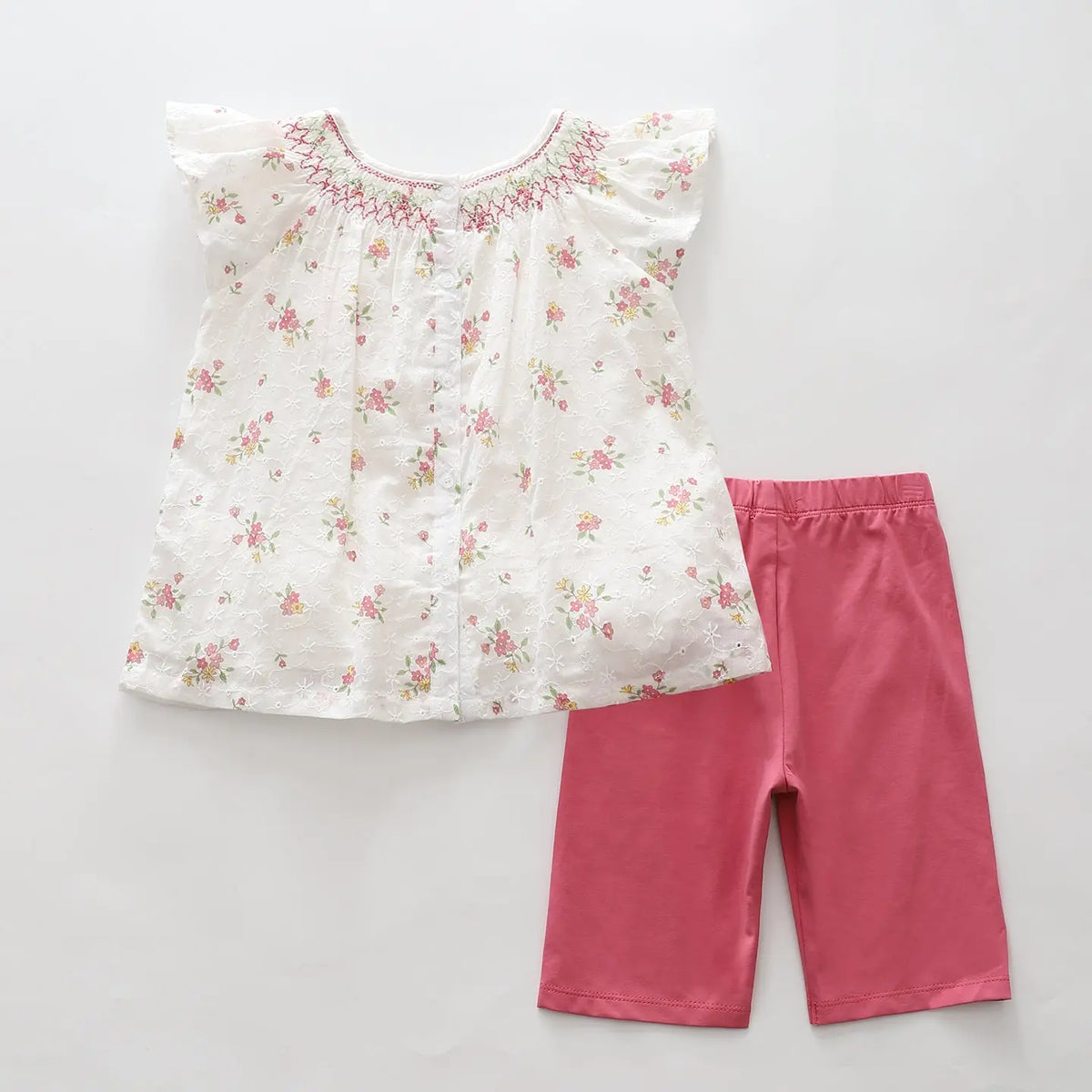 Floral Eyelet Top and Shorts Outfit Ollies Place