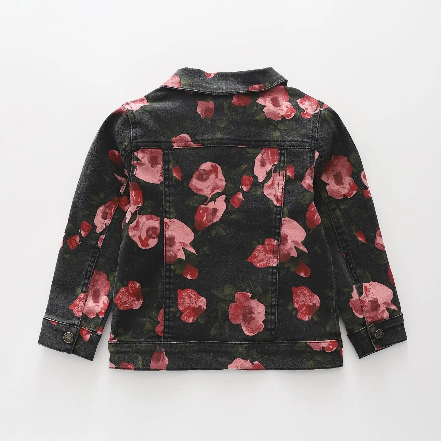 Floral Print Denim Jacket Ollies Place