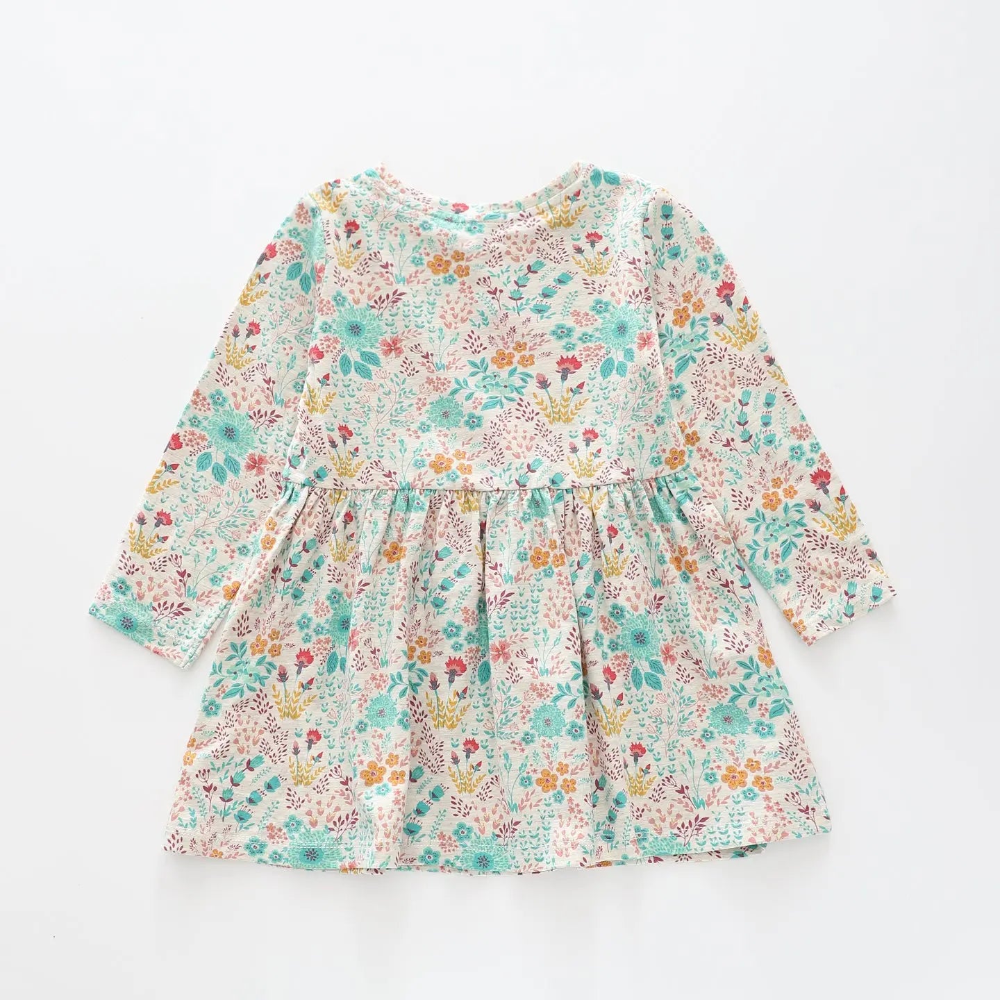 Flower Fields LS Print Dress Ollies Place