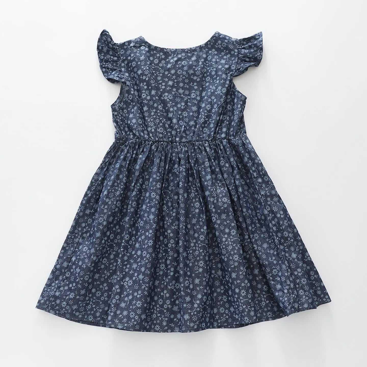 Flower Print Chambray Dress Ollies Place