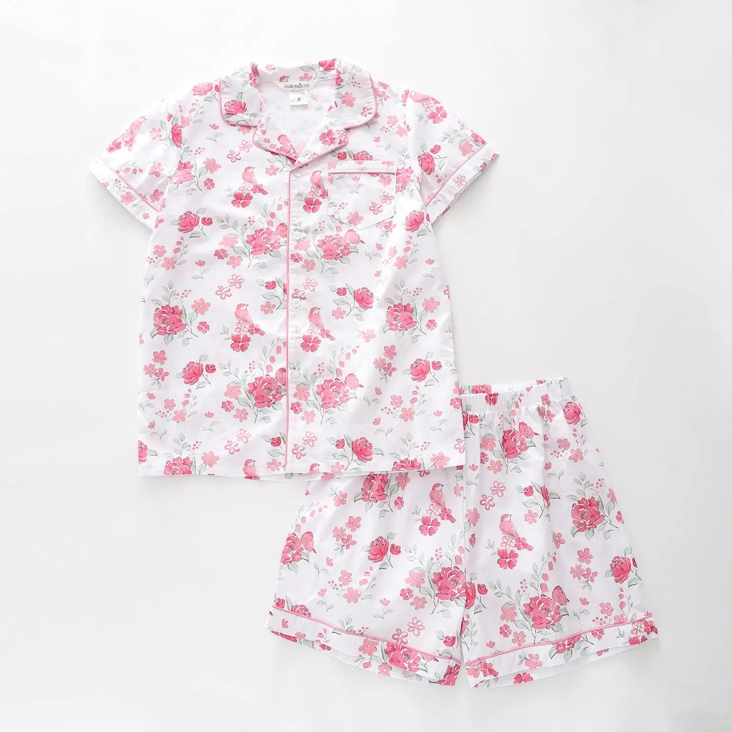Flower Print Kids Pyjama Set Ollies Place
