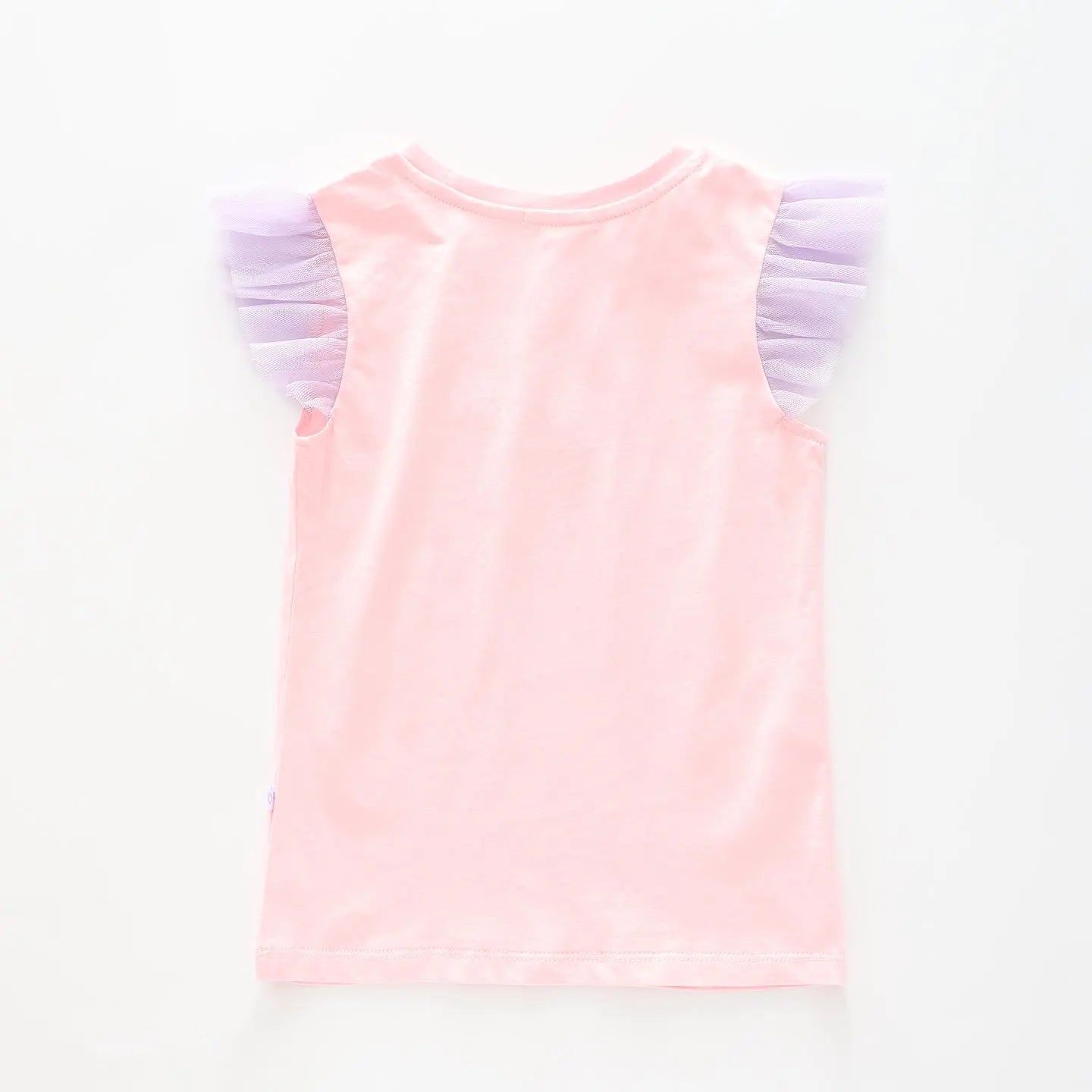 Girl's Glitter Tulle Peach And Purple Ballerina T-Shirt Ollies Place