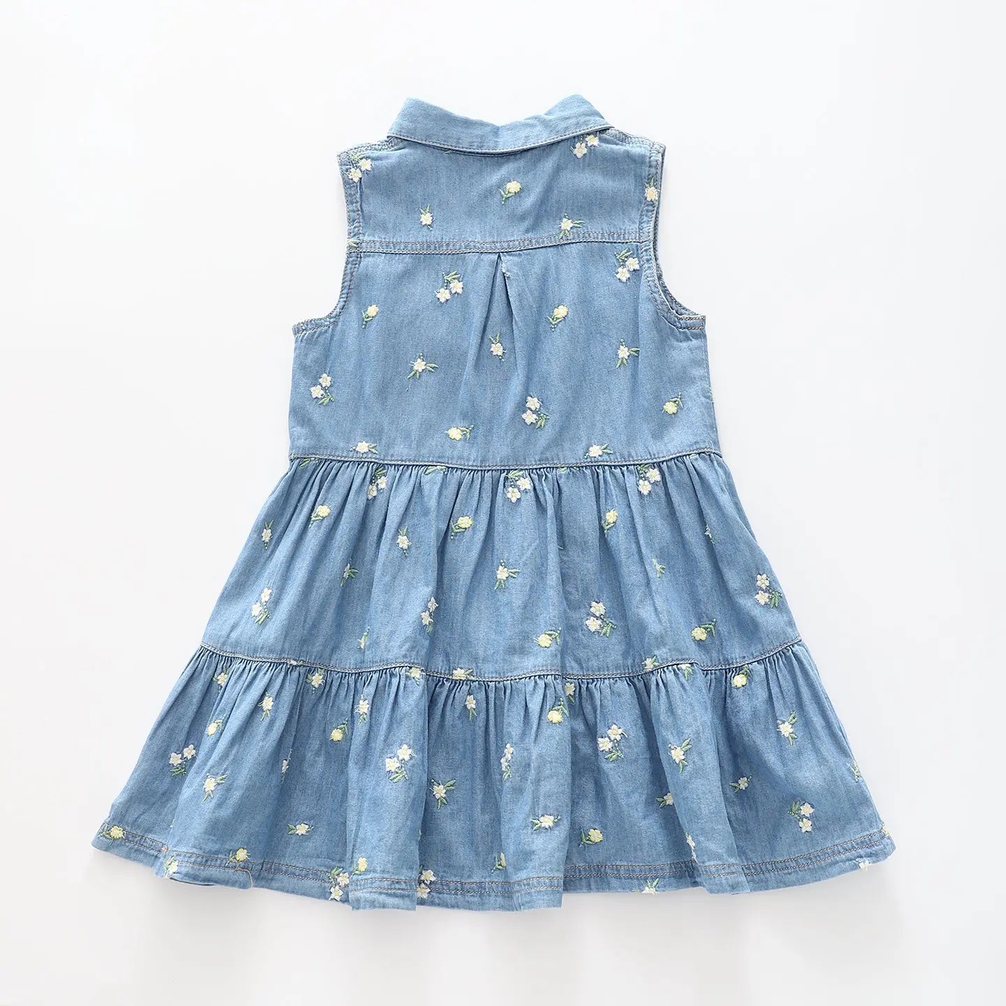 Girl's Vintage Denim Floral Dress Ollies Place
