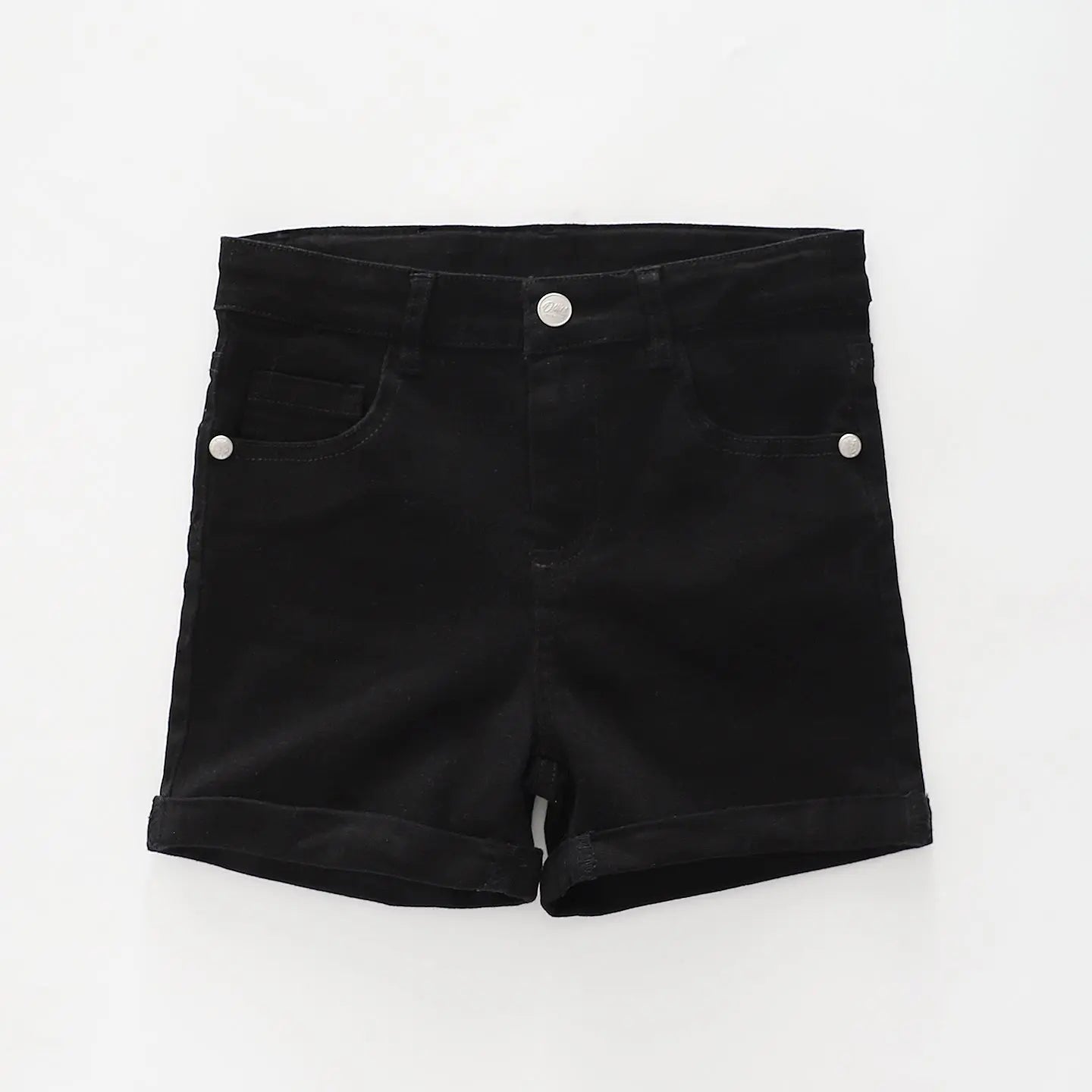 Black Denim Shorts Ollies Place Kidswear - Main Image